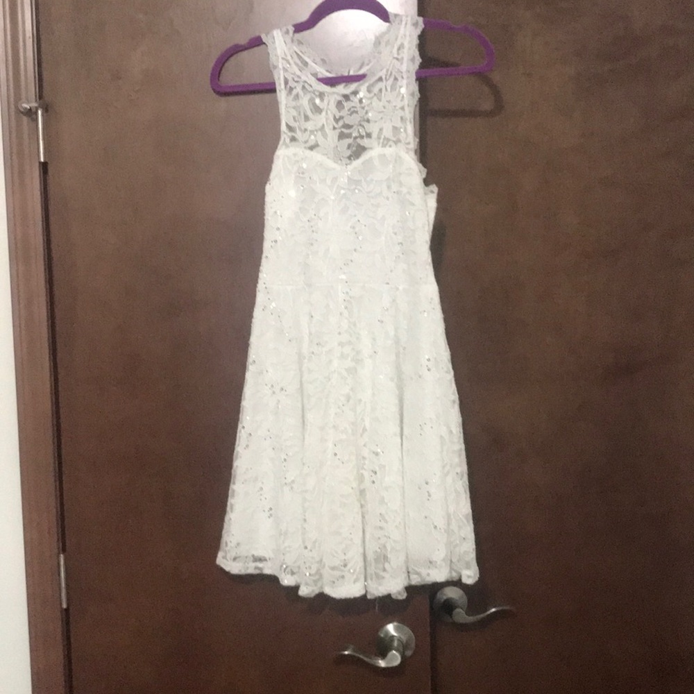 White mini dress